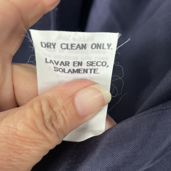 Sag Harbor Navy 100% Wool Blazer Women's Size 14 Classic Career Jacket - Picture 9 of 13